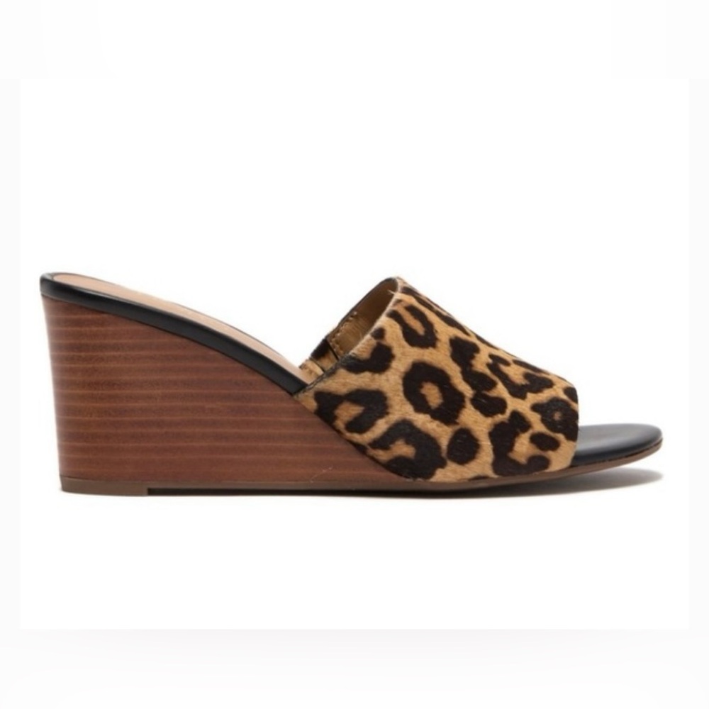 Franco Sarto McKenna animal print Wedges - calfhair wedge slip-on.